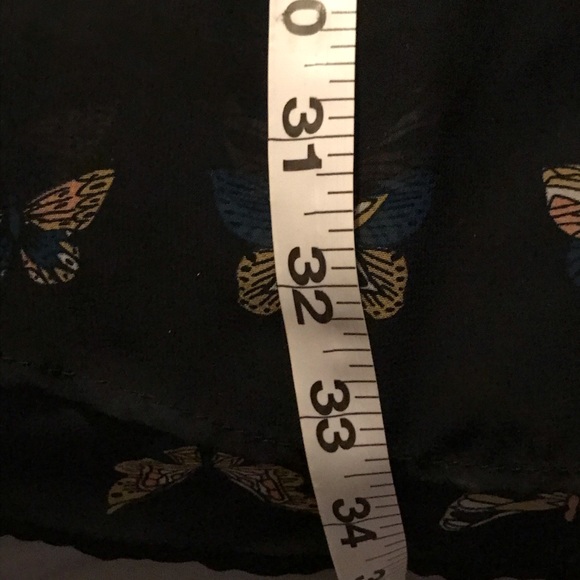 H&M Conscious Collection Black Boho Chiffon Butterfly Dress - Picture 10 of 12